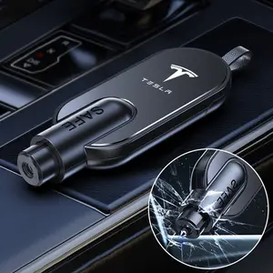 Car Safety Hammer for Tesla Window Breaker & Seatbelt Cutter, Essential Emergency Tool for Car Accidents, Durable and Reliable Design, Car Accessories