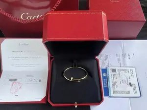 Pre-owned Cartier Juste un Clou Diamond Tip & Head Bangle