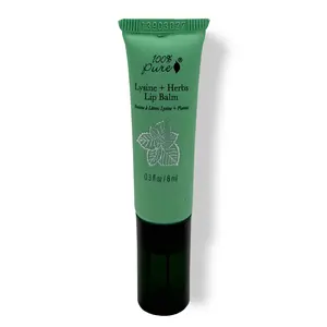 100% PURE Vegan Lysine + Herbs Healing Lip Balm with Coconut for Soothing and Hydrating - Skincare