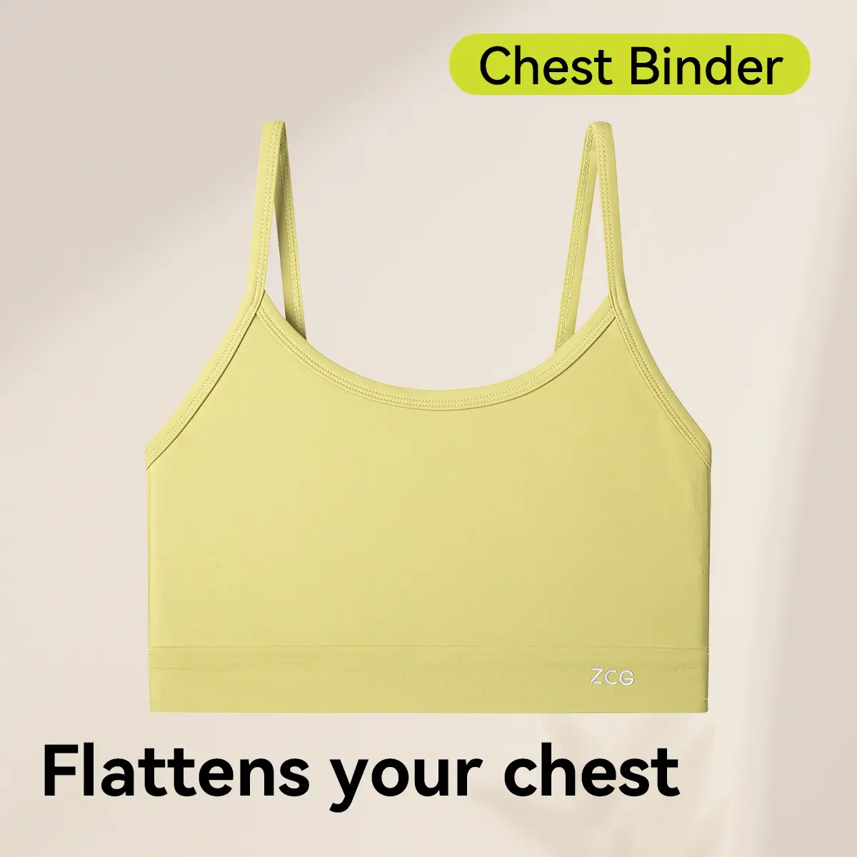 Chest Binder Minimizer Bra Camisole Sports Bra for Women Wireless Tube Top Tank Tops Compression Sport Bra Safety Binder for Trans Elegant Gym Outfits Workout Wear