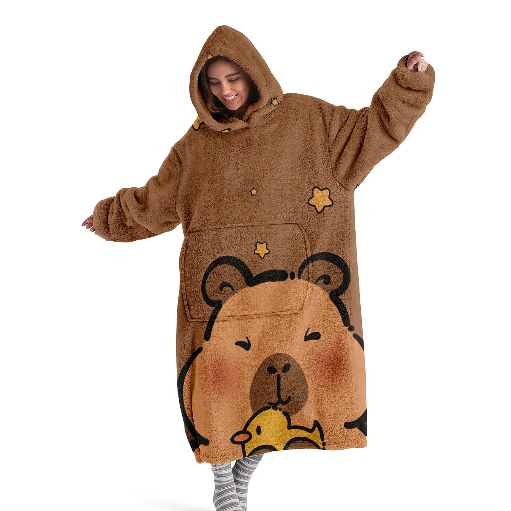 hoodie blanket, Blanket For Couch, Blankets For Sofa, Wearable Blanket, Hooded Blanket Wearable Plush Throw, Digital Print Flannel Blanket, Soft Warm Cozy Design, Perfect for Sofa Home Leisure Air Conditioning Nap Office Bed Camping Travel Gifts