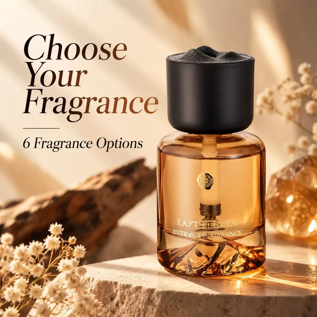 120 mL Electric Car Fragrance Diffuser, 6 Scent Options, Glass Bottle