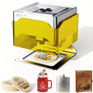 Laser engraving machine, 3W laser power, 0.01mm high precision, 3000mm/min engraving speed, compatible with various engraving software, built-in high-speed ESP32 smart module with WiFi and Bluetooth, suitable for wood and metal engraving
