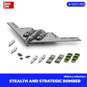 [BrickLORE](SHIP FREE)STEALTH AND STRATEGIC BOMBER Military Military collection 1977 Pieces