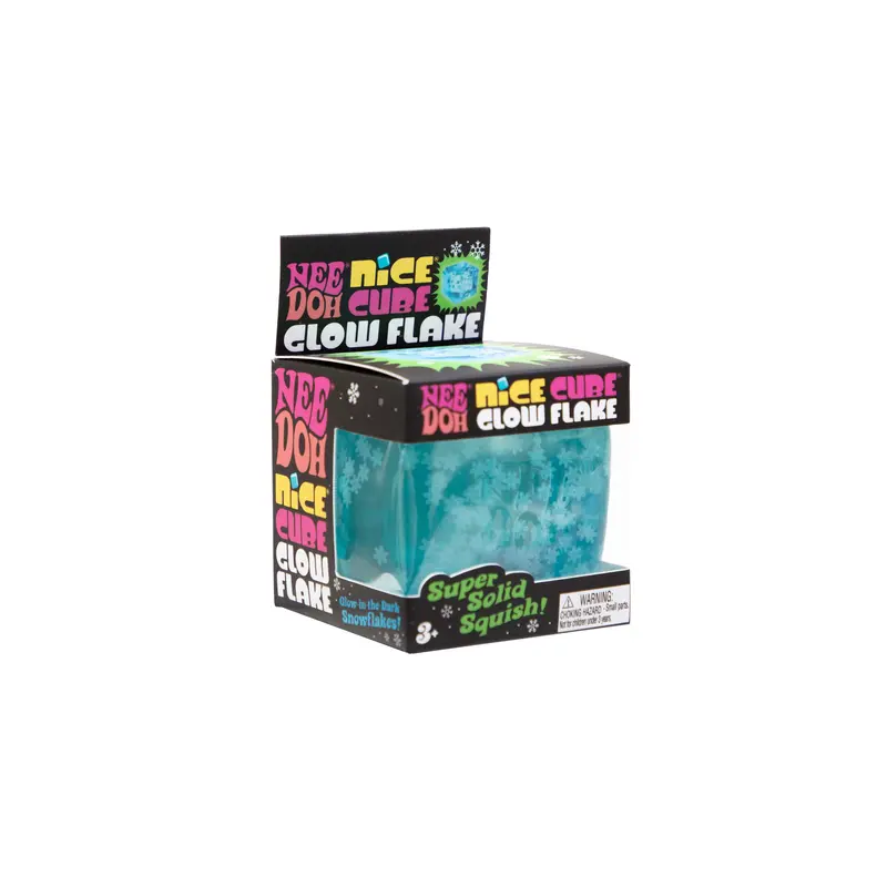 NeeDoh Nice Cube Glow Flake - Exclusive Cube Design with Glow Flakes for Unique Visual Appeal