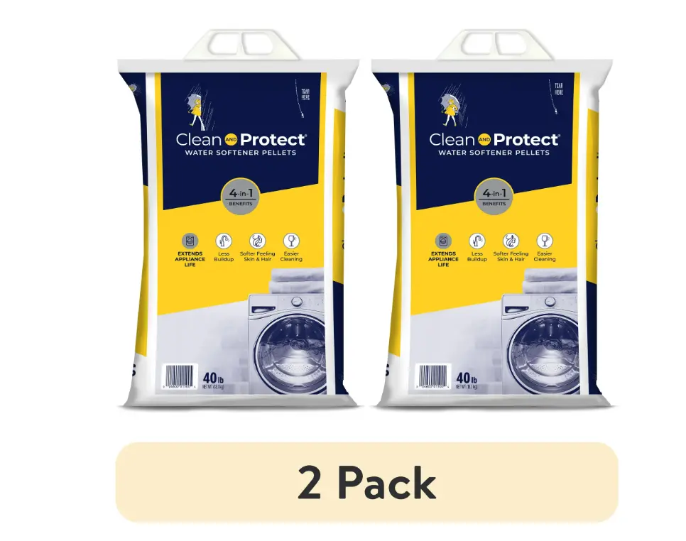 Clean and Protect Water Softener Salt Pellets 40 lb Bag - Effective Water Softening Solution