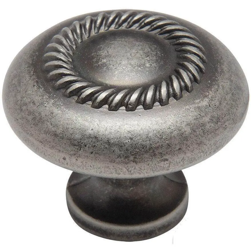 Cosmas 228WN Weathered Nickel Rope Cabinet Knob