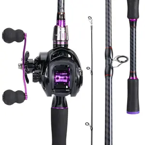 Sougayilang Fishing Rod and Reel Combo, Medium Heavy Fishing Pole with Baitcasting Reel Combo,  Baitcaster Combo, Outdoor fishing supplies