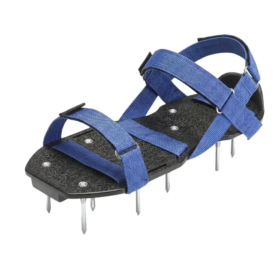 Epoxy Lawn Aerator Shoes, Garden Tool Accessory with Adjustable Straps, 2-Size Nails Included for Efficient Backyard Lawn Aeration