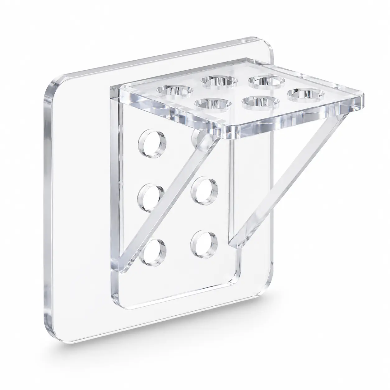 No Drill Single Row Shelf Support Brackets Self Adhesive Cabinet Closet Shelf Clips Nail Free Clear Shelf Board Holders