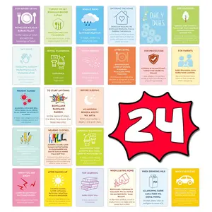 Quran Daily Affirmation Cards, 24 Inspirational Reminder Cards, Islamic Flashcards, Prayer Cards, Ramadan Gift, Motivational Mindfulness Meditation Cards
