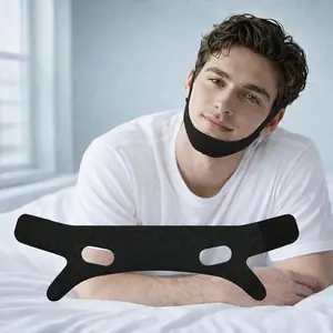 Adjustable Chin Strap for Night Use, Breathable High-Elastic High Elasticity Support Band, Soft Comfortable Fit for Adults, Polyester Material