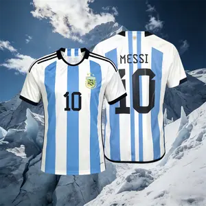 2022 Home and Away #10 Blue and White Messi Soccer Jersey