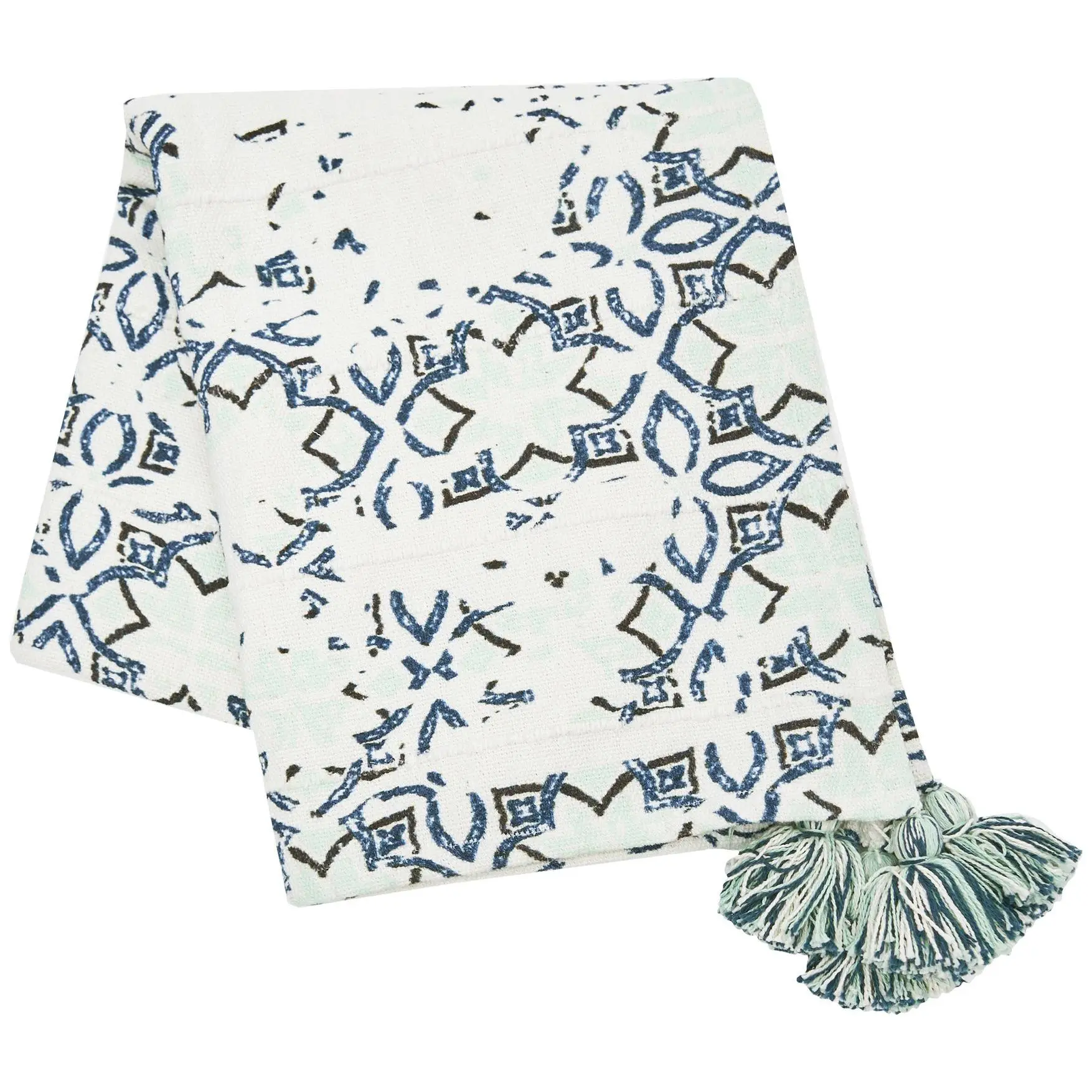 C&F Home 50" x 60" Esha Cotton Damask Throw Blanket