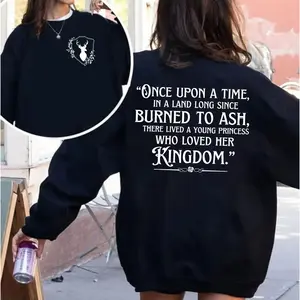 Once Upon A Time Sweatshirt, Throne Of Glass Shirt, Tog Shirt, Sarah J Maas Merch, Kingdom Of Ash, To Whatever End, Unisex Sweater Pullover Tee