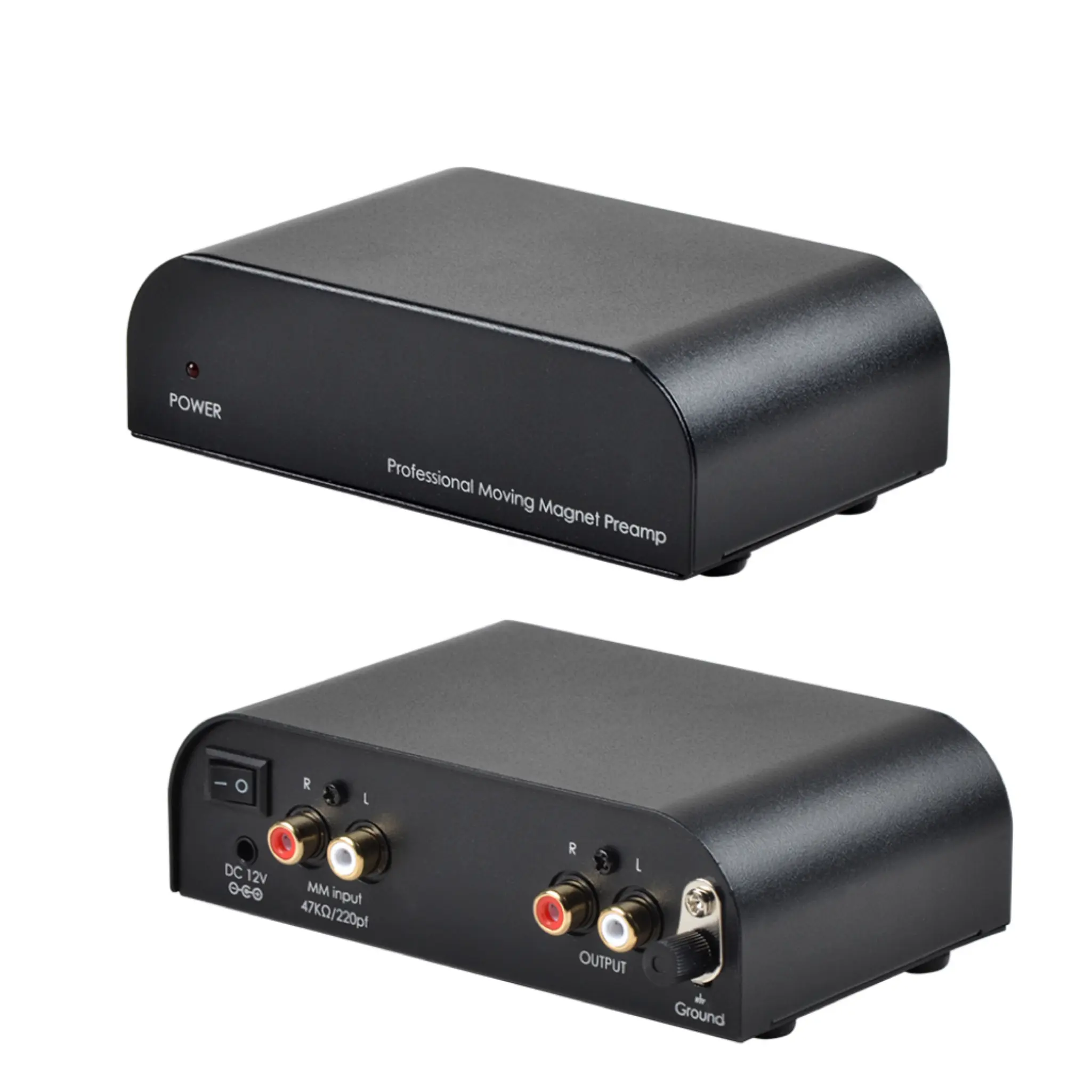 Professional Moving Magnet (MM) Phono Preamplifier with RIAA Equalization, Turntable Compatibility, and Ground Terminal