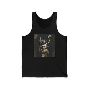 Girls Will Be Girls Funny Medussa With The Head Of Perseus Unisex Jersey Tank 100% Airlume combed and ring-spun cotton