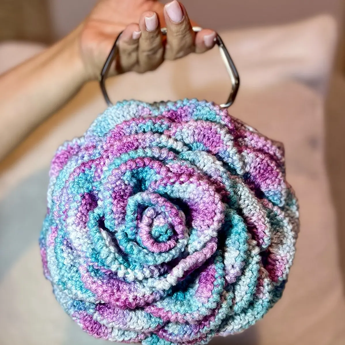 Flower Crochet Handcrafted Handbag