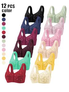 【 plus size】women's floral print wireless bra, casual comfortable breathable bra for daily wear, women's lingerie for all seasons, bras for women, wireless bras for women, womenswear, underwear, breathable comfy bra