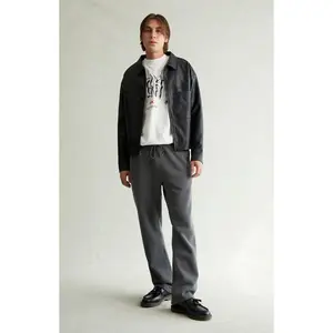 Pacsun Men's Washed Black Straight Leg Sweatpants