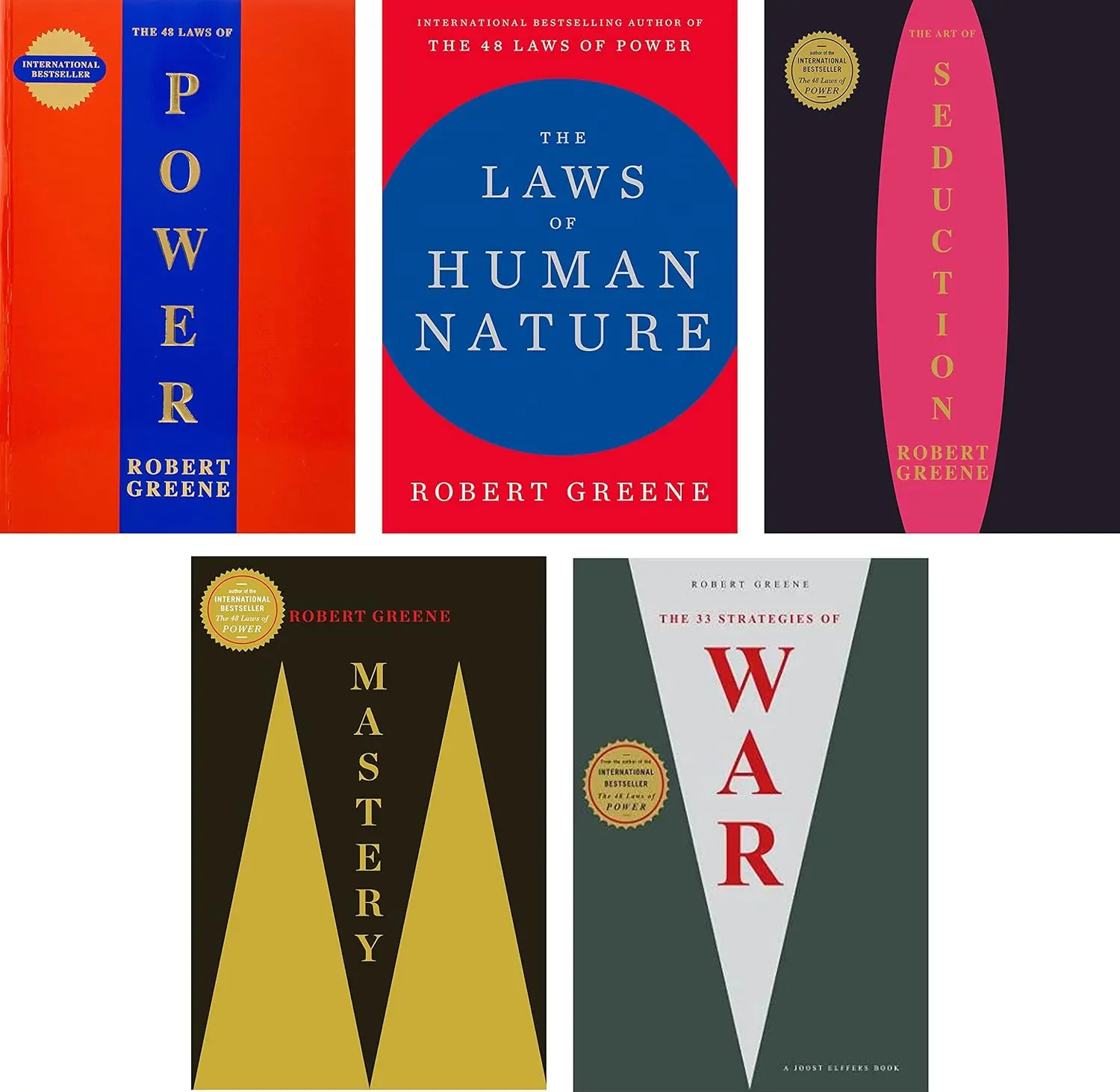 5-Book Concise Editions Set - 48 Laws of Power, Art of Seduction, Mastery & More (Smaller Version for Career & Self-Help, Humanities & Social Sciences)