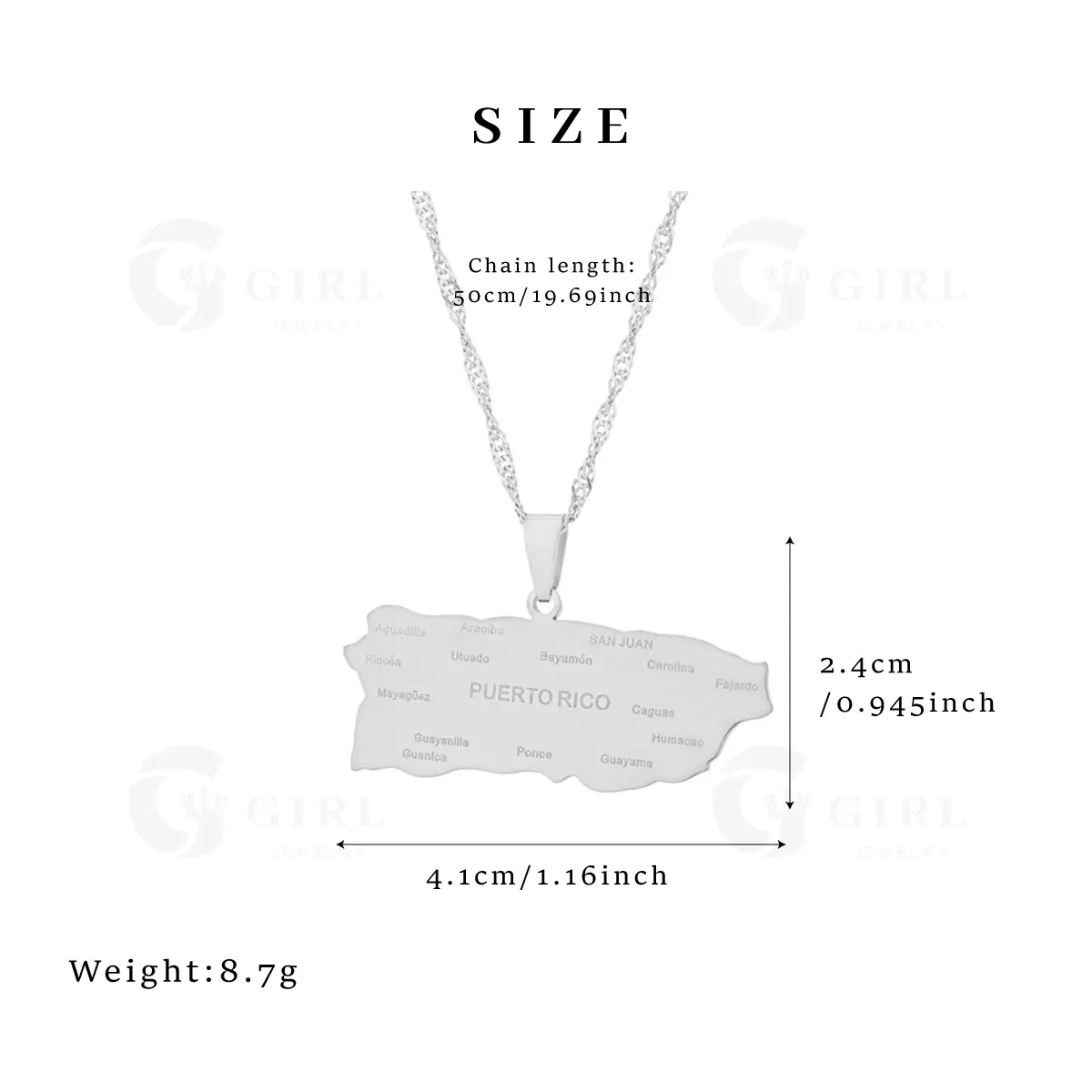 P-Puerto Rico-Silver-color