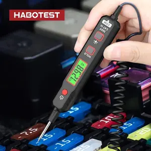 Digital Car Circuit Tester, Car Relay Tester with LCD Backlight Display - Precision Voltage Testing Tool for Automotive Fault Maintenance, Battery-Powered (36V Max), ABS Material, Black with Red & Yellow Accents, Automotive Testing Tool | Compact Tester |