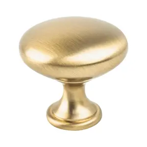 Berenson 9714-1MDB-P Modern Brushed Gold Round Handle Doorknobs, Hardware Door Knob for Tools & Hardware Applications
