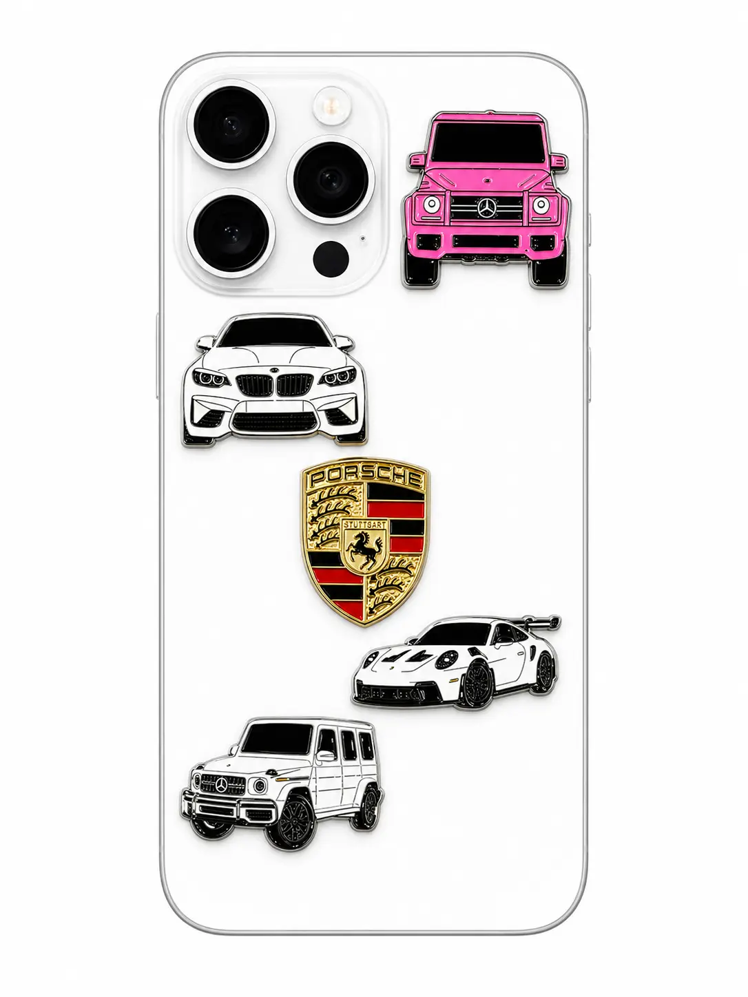 Phone Metal Stickers - Porsche, G Wagon & Car Edition