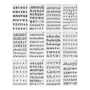12 Pack Reusable Letter Stencils, 4 X 7 Inch Plastic Alphabet Letters, Ideal for Drawing, Painting and Crafts, Durable and Easy to Use