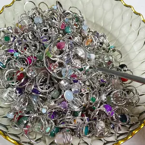 Crystals Rings Confetti Can Adjustable Size]