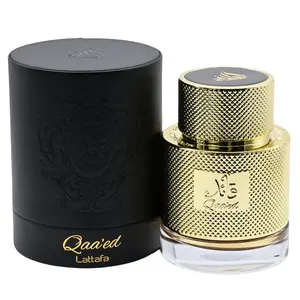 Lattafa Qaaed Unisex Elegant EDP Perfume - 3.4 fl oz Aerosol Spray, Vibrant Scent with Cardamom Mix, Cedar Blend, New in Box, Elegant Perfume