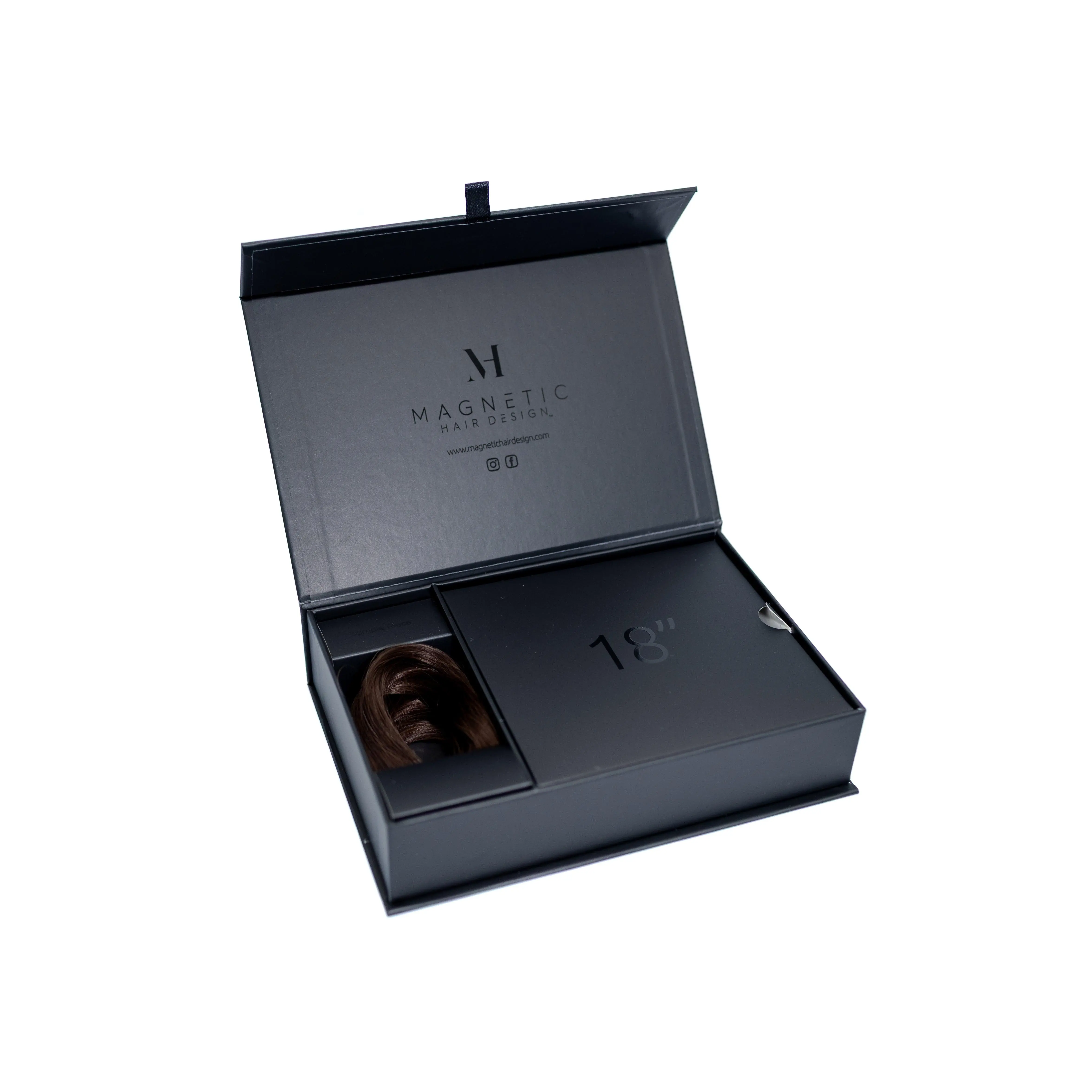 Magnetic Hair Design - Dark Brown (Full Set) Hair Extension
