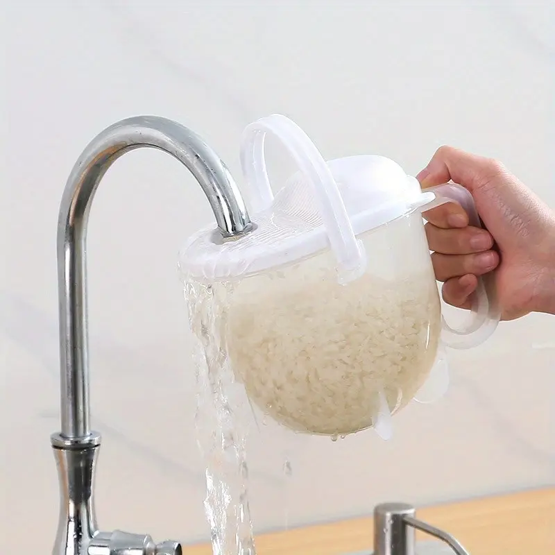 Fast Automatic Rice Washer Machine, Grain Cleaning Filter Net, Rice Sieve Basket, Kitchen Gadget, Efficient Food Prep Tool, Kitchen Strainer, Food Colander Kitchenware, Strainers and Colanders, Top Kitchen Gadgets