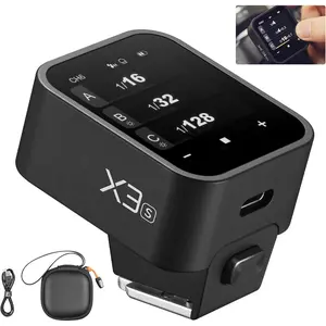 X3S X3-S TTL  Flash Trigger for  Camera,OLED Touchscreen Flash Transmitter,Built-in +Quick Charge(Upgrade Version of X2T-S/Xpro-S/XProII-S)