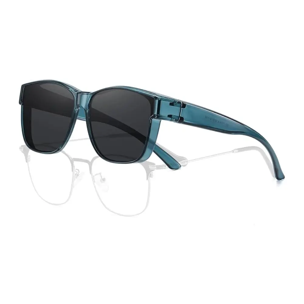 RMMEEY Male Fit-Over Anti Glare Polarized Sunglasses, Oversized Square UV400 Protection Shades, Flexible Comfortable for Driving, Sunglasses Polarized, Fit Over Men's Sunglasses