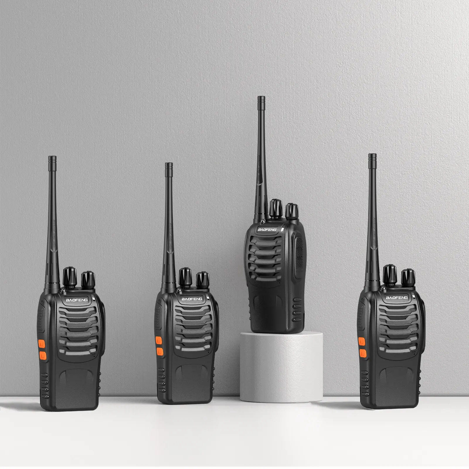 BAOFENG BF-888S Walkie Talkies Long Range with Earpieces 16 Channels Rechargeable Handheld Two Way 4 Pack for Adults Audio, Set, Sound