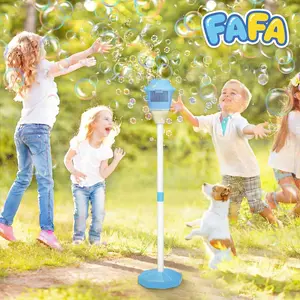 Automatic Handheld Bubble Machine for Kids, Bubble Maker Spring Summer Toys with Lights, Outdoor Rechargeable Blower Best Easter Gift for Children