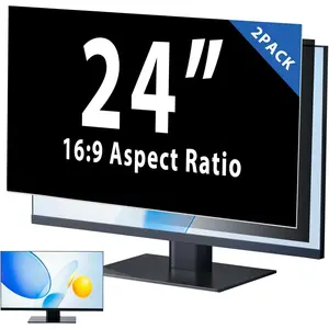 2 Pack Removable   Screen, 24 Inch  Screen for  with UV-Blocking, Anti-Glare & Blue Light Filter,  Eye Care, Easy to Remove/Install - 16:9 Aspect Ratio