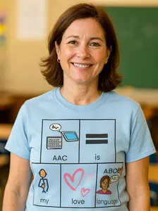 AAC Is My Love Language T-Shirt, Special Ed, Assistive Tech, Speech Therapy &amp; Communication Support Tee