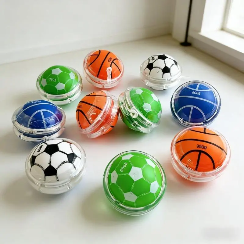 5-Pack Auto-Return Yo-Yo Balls | Sports Designs, Fun Finger Skill Toys for Kids, Bulk Party Favors, Classroom Rewards & Holiday Gifts for Christmas Day