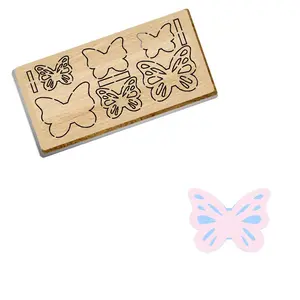 Butterfly Pattern Wooden Cutting Die, 1 Count Reusable Butterfly Shaped Cutting Die, DIY Scrapbooking & Stamping Tool for Girls