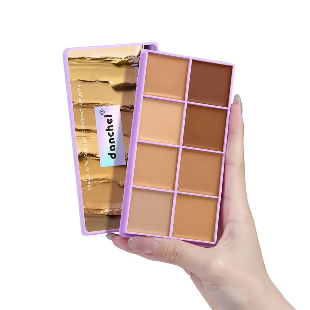 Danchel 1-Count Concealer Palette, Multi-Use Concealer, Longwear Concealer, 8 Shades Available, All-in-One Multi-Effect, Soft Mist Luxury Finish, Waterproof & Transfer-Proof, Long-Wearing, All-Day Coverage, Suitable for All Skin Types concealer