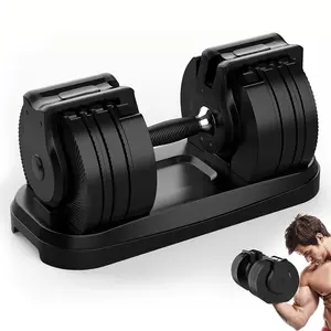 【FaddishDeal】1PC-Adjustable Weight Dumbbells, Unisex, Ideal for Home Workouts, Quick-Adjust Barbell, 25lbs, 50lbs