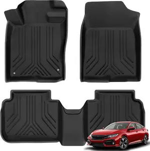 OEDRO Floor Mats Compatible with 2022-2025 Honda Civic Sedan All Weather Car Liners 1st & 2nd Row Set