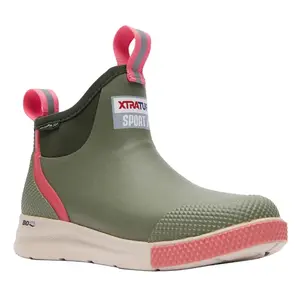 Women’s Ankle Deck Boot Sport - Olive/Pink