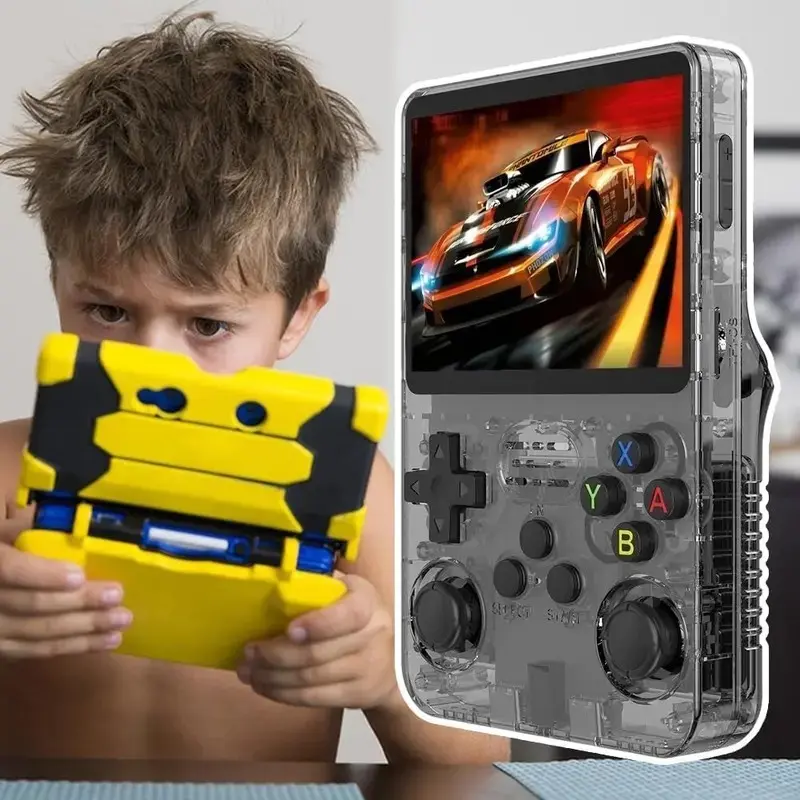 R36s Handheld Retro Game Console, Linux System, Supports over 15000 Classic Games, 3.5 Inch IPS Screen, 32g/64GB TF Card Support