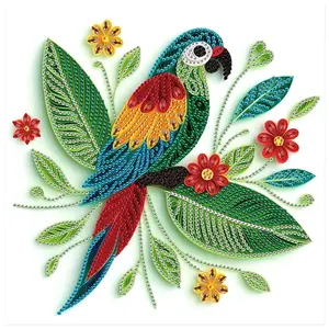 Parrot Pattern DIY Diamond Arts Colorful Painting Kit without Frame, 5D Special Shape Diamond Handmade Mosaic Art Kit for Adults, Wall Art Decor