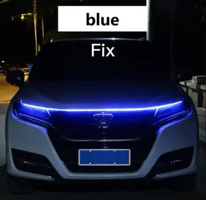 1Pc Led Car Hood Lights Sequential Scan Universal Headlight Strip Car Decorative Atmosphere Lamp DRL Auto Daytime Running Lights