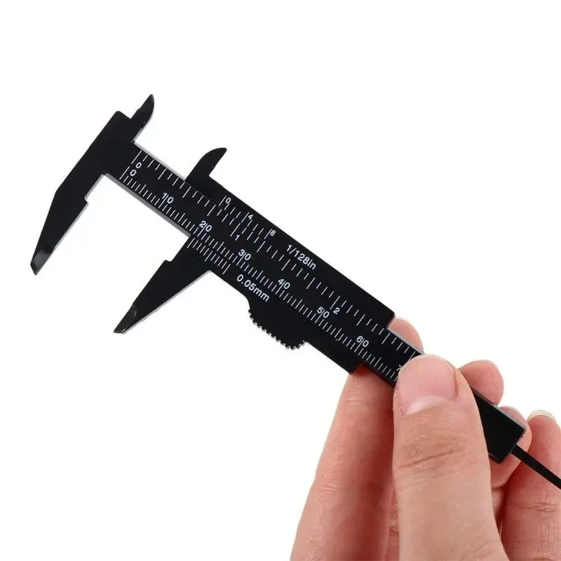 80mm Portable Vernier Caliper, Tattoo Eyebrow Eye Measurement Tool, Plastic Semi-Permanent Makeup Measurement Instrument, Single Pack
